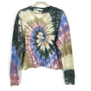 DAYDREAMER - Waffle Knit Tie-Dye Long Sleeve Crop Thermal (S)